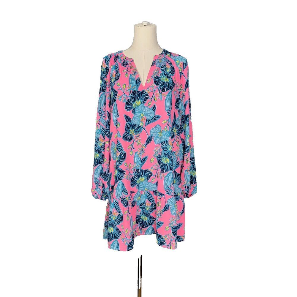 Lilly Pulitzer Womens Dress XS Lucee Pink Isle Blooming For You Floral
